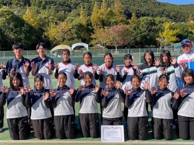 ソフトテニスが長崎県新人大会で準優勝しました！