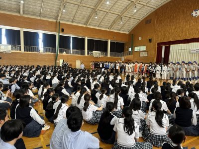 長崎県高等学校総合体育大会・NHK杯高校野球県大会の壮行会を実施しました。