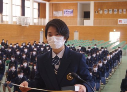 卒業前日表彰式
