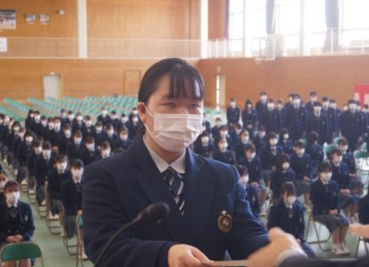 卒業前日表彰式