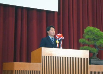 答辞（卒業生代表：川﨑敏也くん）