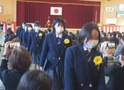 卒業式の様子
