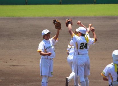 好投したエース川原さん(川棚中学校出身）