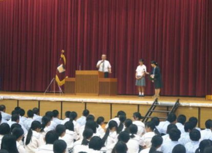台湾からの留学生を迎えました。来年の6月まで本校で共に学びます。
