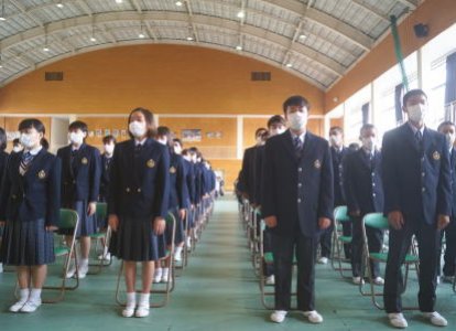 国歌斉唱の様子