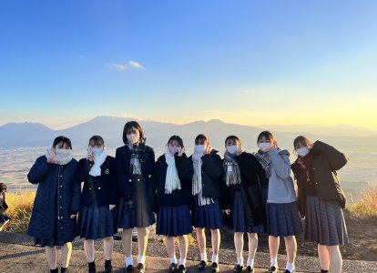大観峰での記念撮影