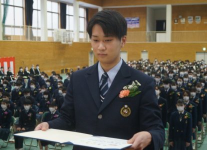 卒業証書授与(食物調理科)