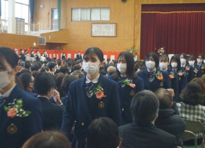 卒業式の様子