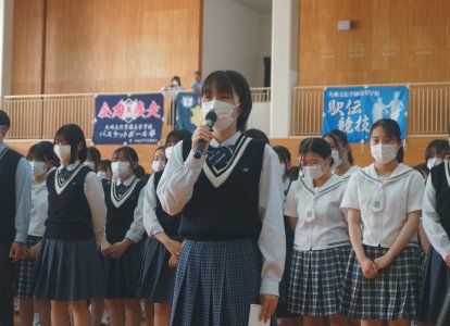 応援生徒代表の水野さん