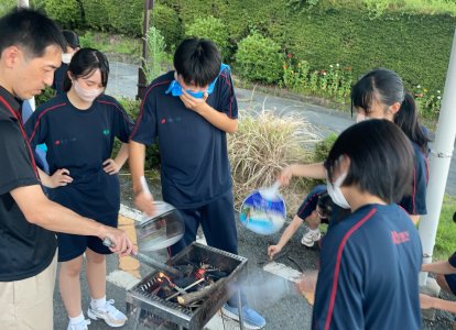 菊池少年自然の家でのBBQ①