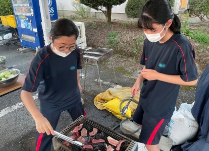 菊池少年自然の家でのBBQ②
