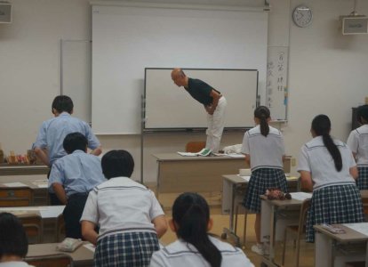 正しい姿勢での礼法指導