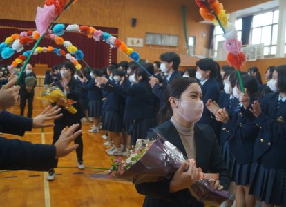 お見送り①