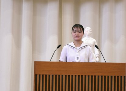 在校生代表祝辞