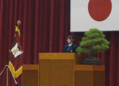 在校生代表歓迎の言葉