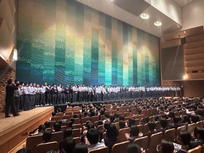 サッカー部へ全校生徒からエール！！