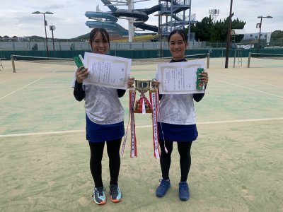ソフトテニス部が県北新人戦で優勝しました！