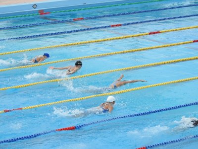 長崎県高等学校新人体育大会水泳競技に出場しました